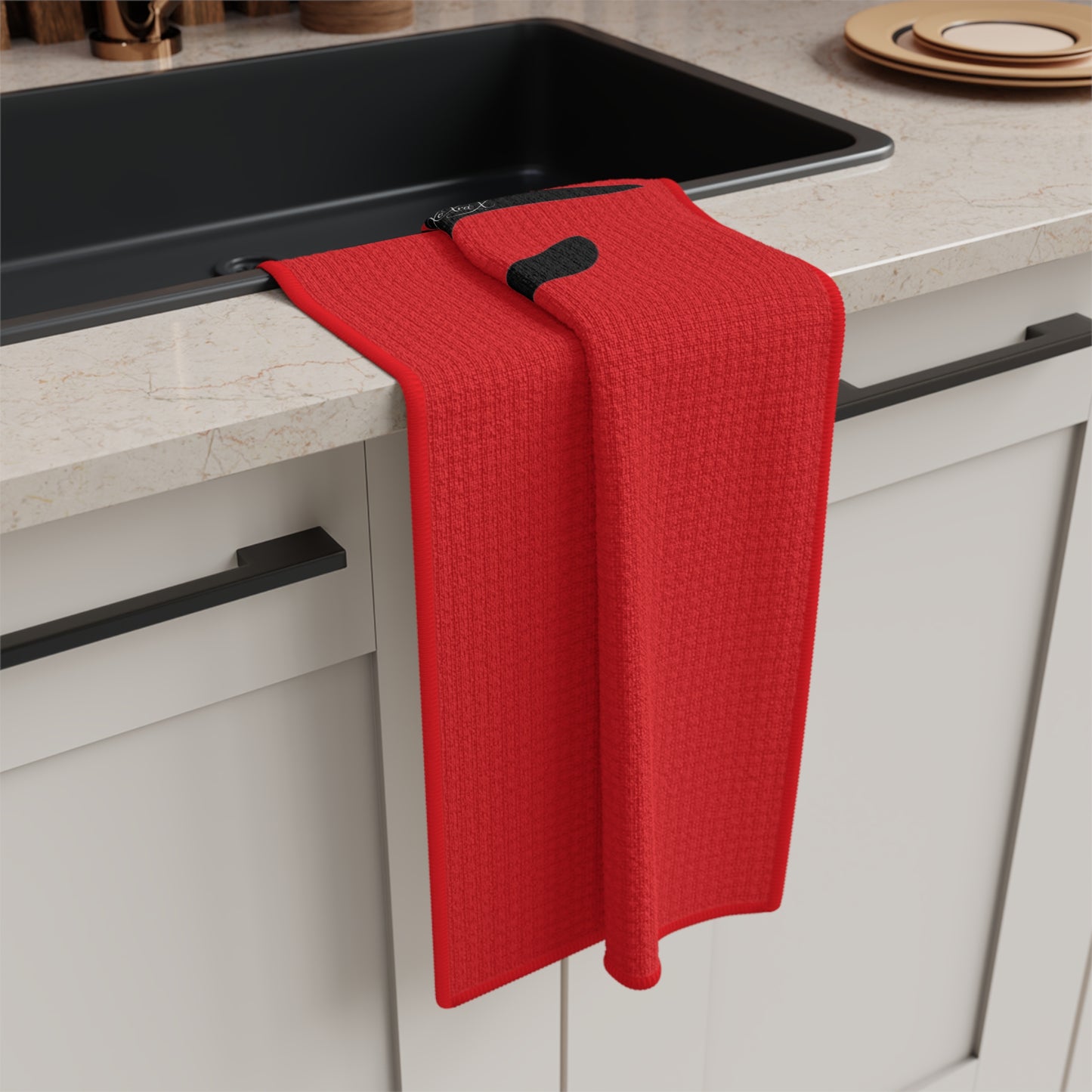 Microfiber Red "G.OA.T." Tea Towel