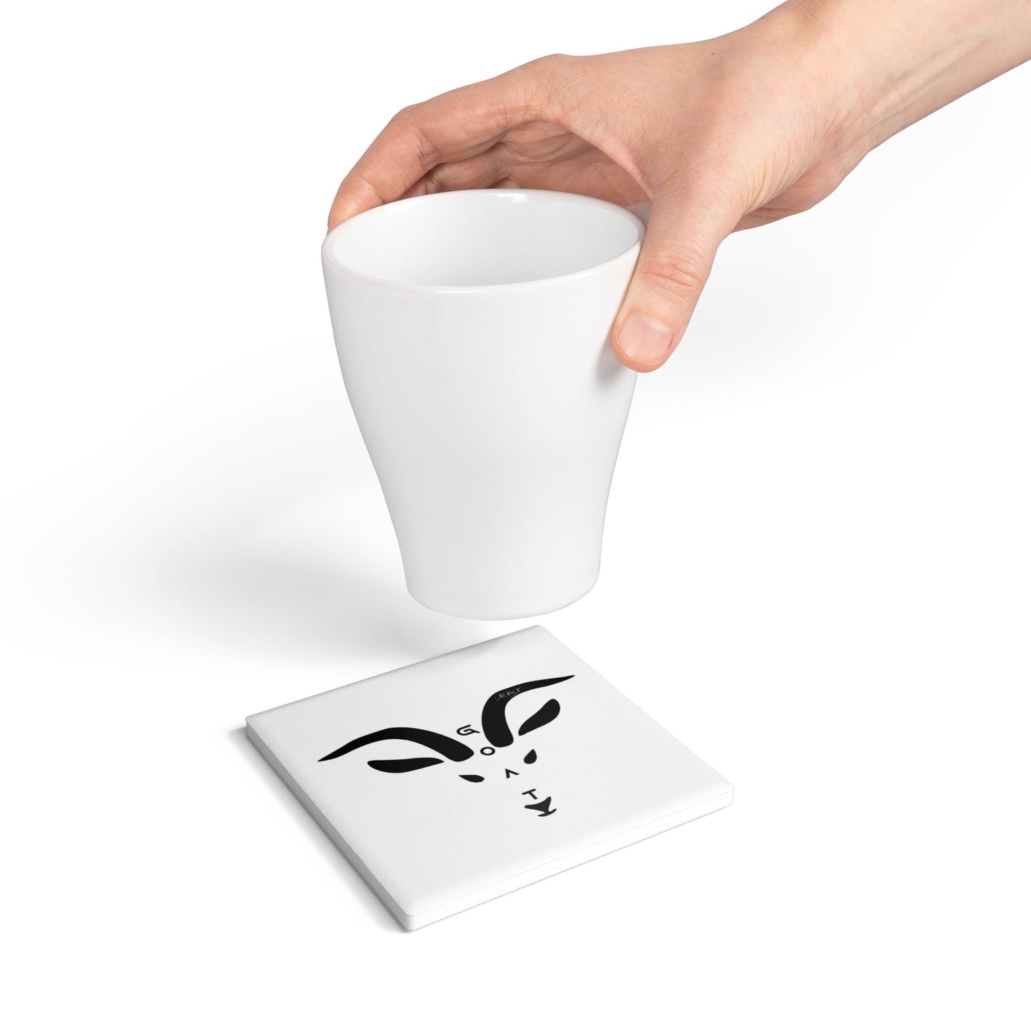 Ceramic "G.O.A.T." Coaster