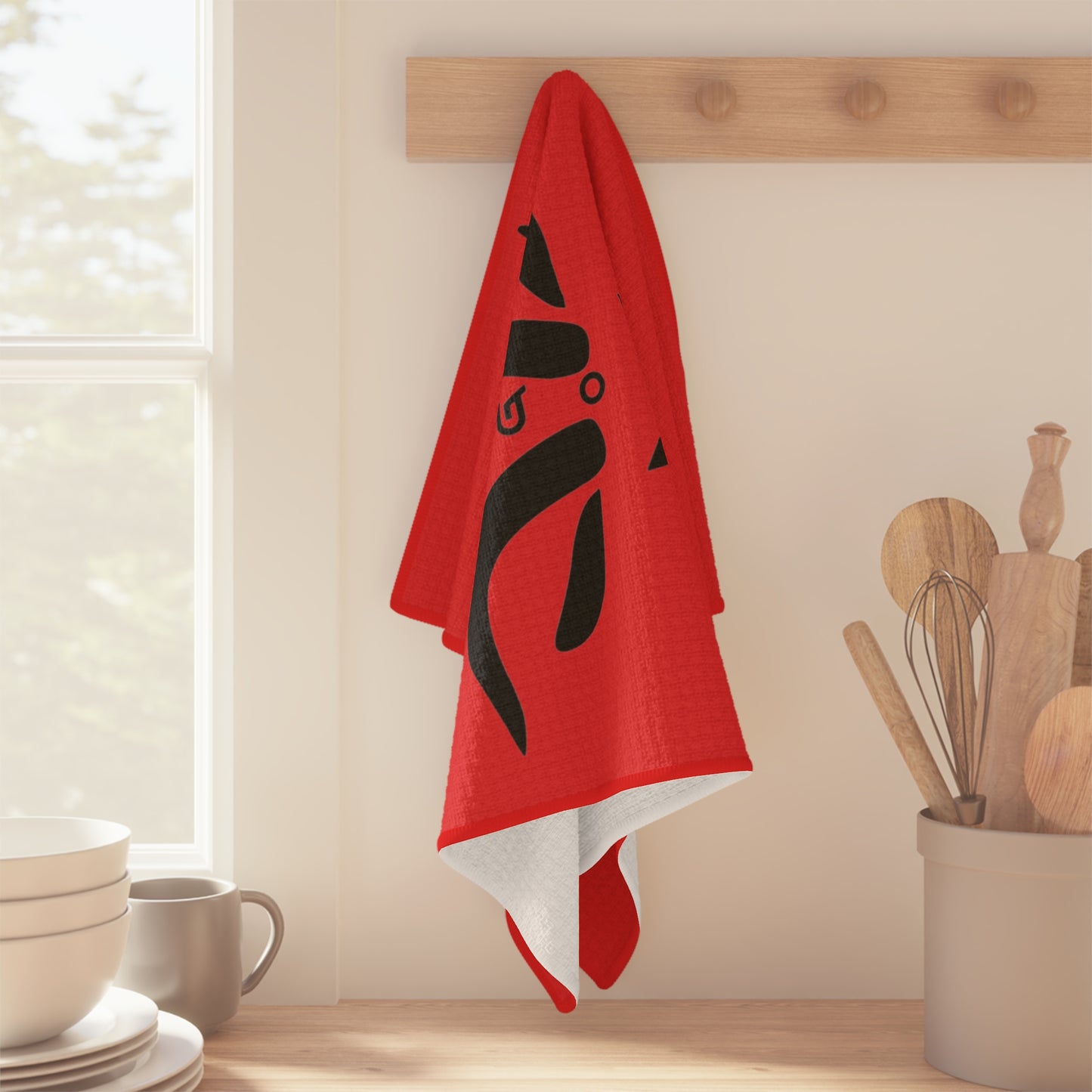 Microfiber Red "G.OA.T." Tea Towel