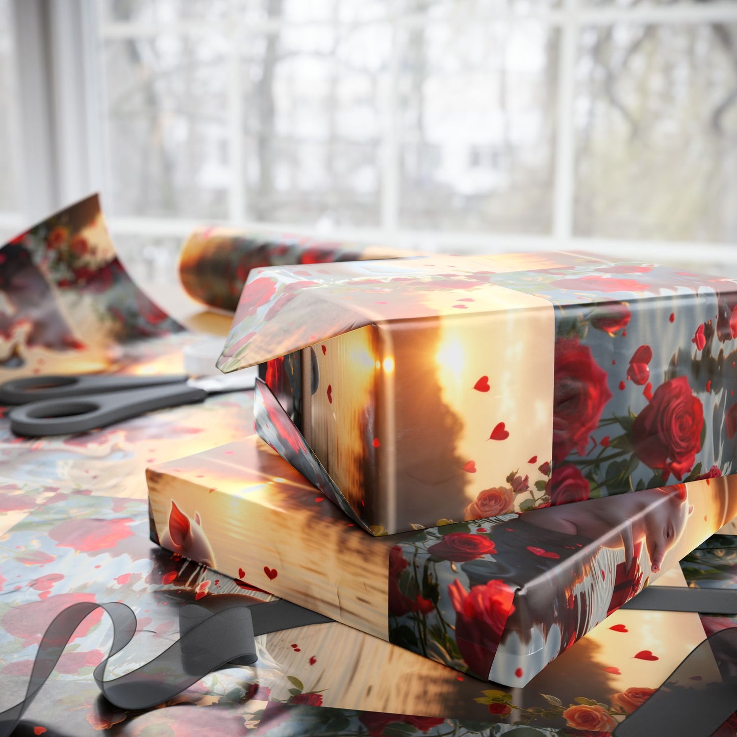 Valentines Day Wrapping Paper | Pig & Duck