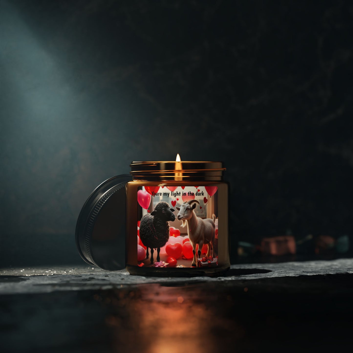 "You're my light in the Dark" | The Black Sheep & The Goat | Scented Soy Candle | Valentines Day