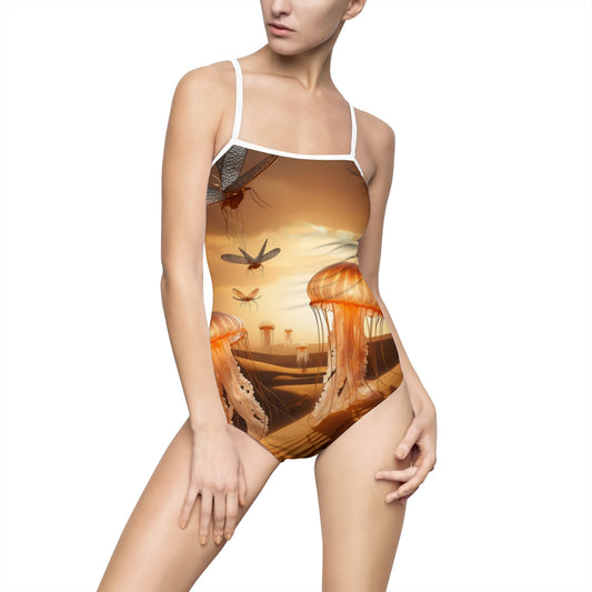 "Jellyfish Dragonfly" | Women's One-piece Swimsuit