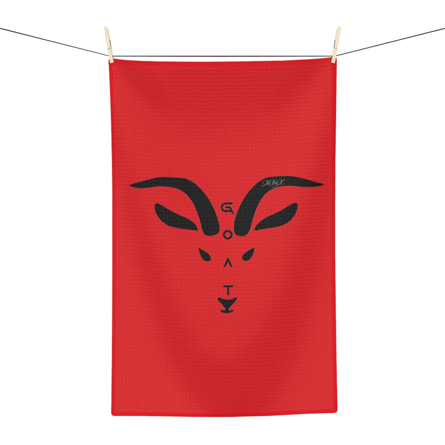 Microfiber Red "G.OA.T." Tea Towel