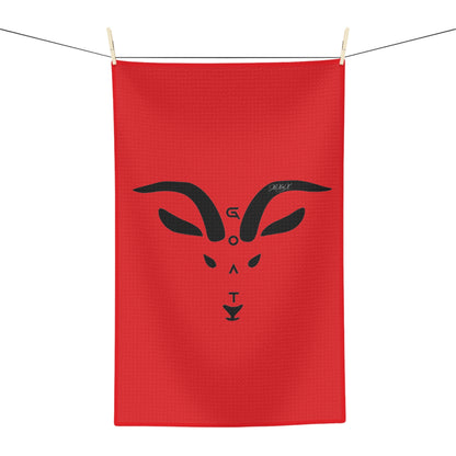 Microfiber Red "G.OA.T." Tea Towel