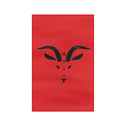 Microfiber Red "G.OA.T." Tea Towel