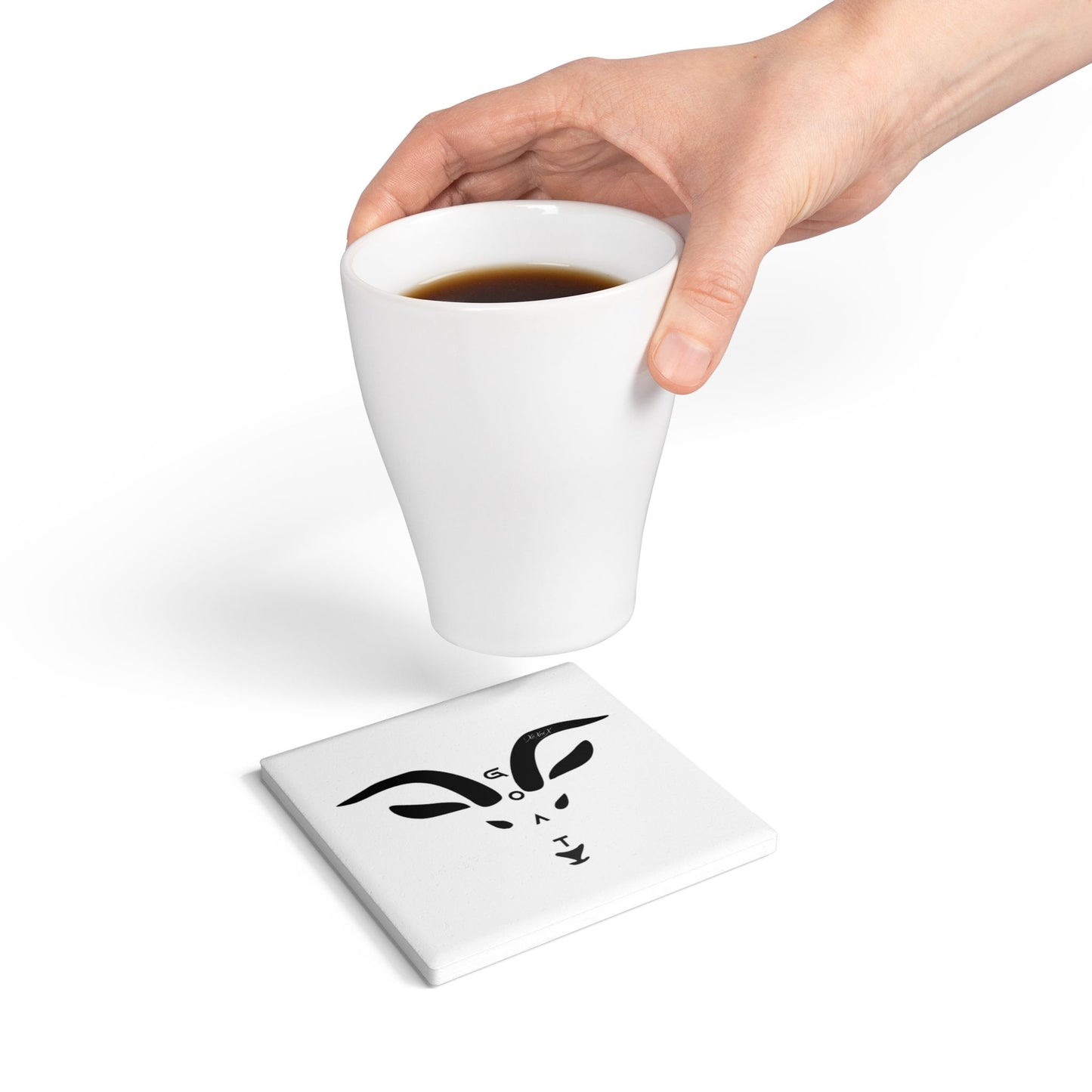 Ceramic "G.O.A.T." Coaster