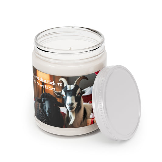 "A love that flickers but never fades" | Scented Soy Candles with White Lid, 9oz | Valentines Day Gift