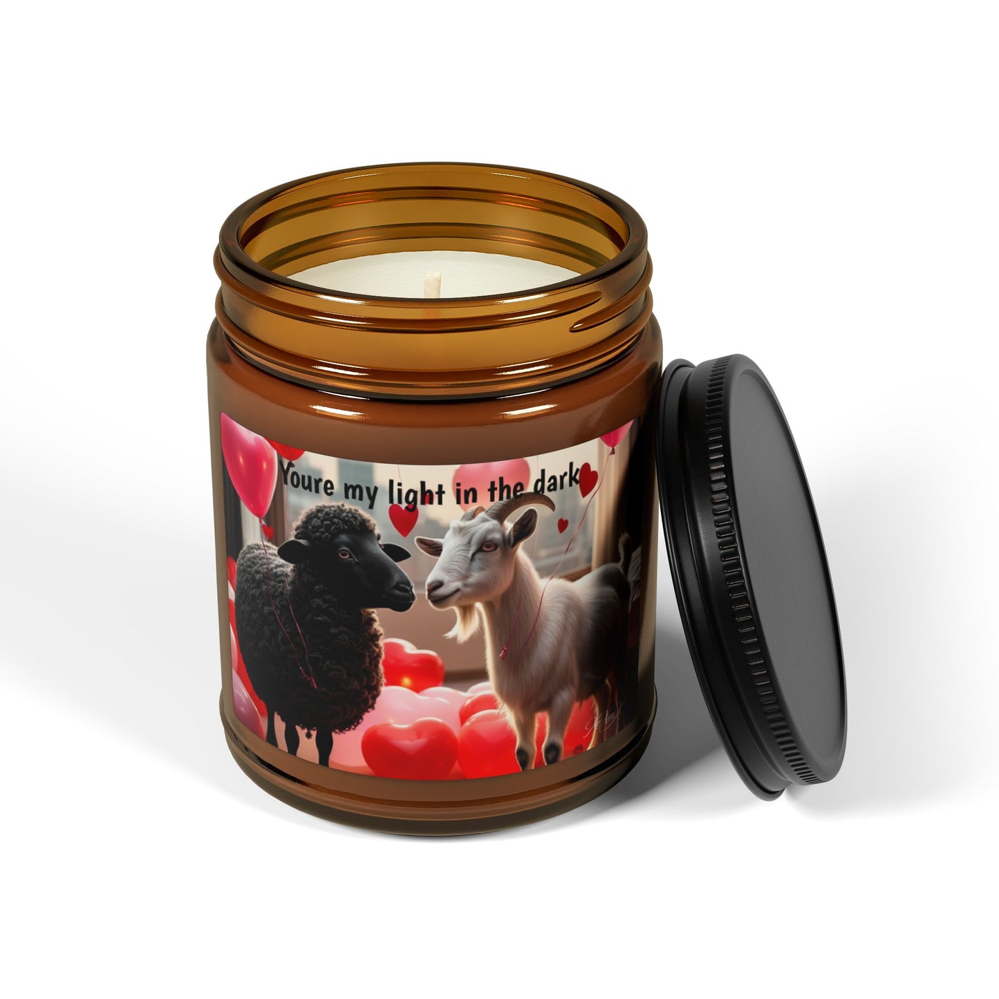 "You're my light in the Dark" | The Black Sheep & The Goat | Scented Soy Candle | Valentines Day