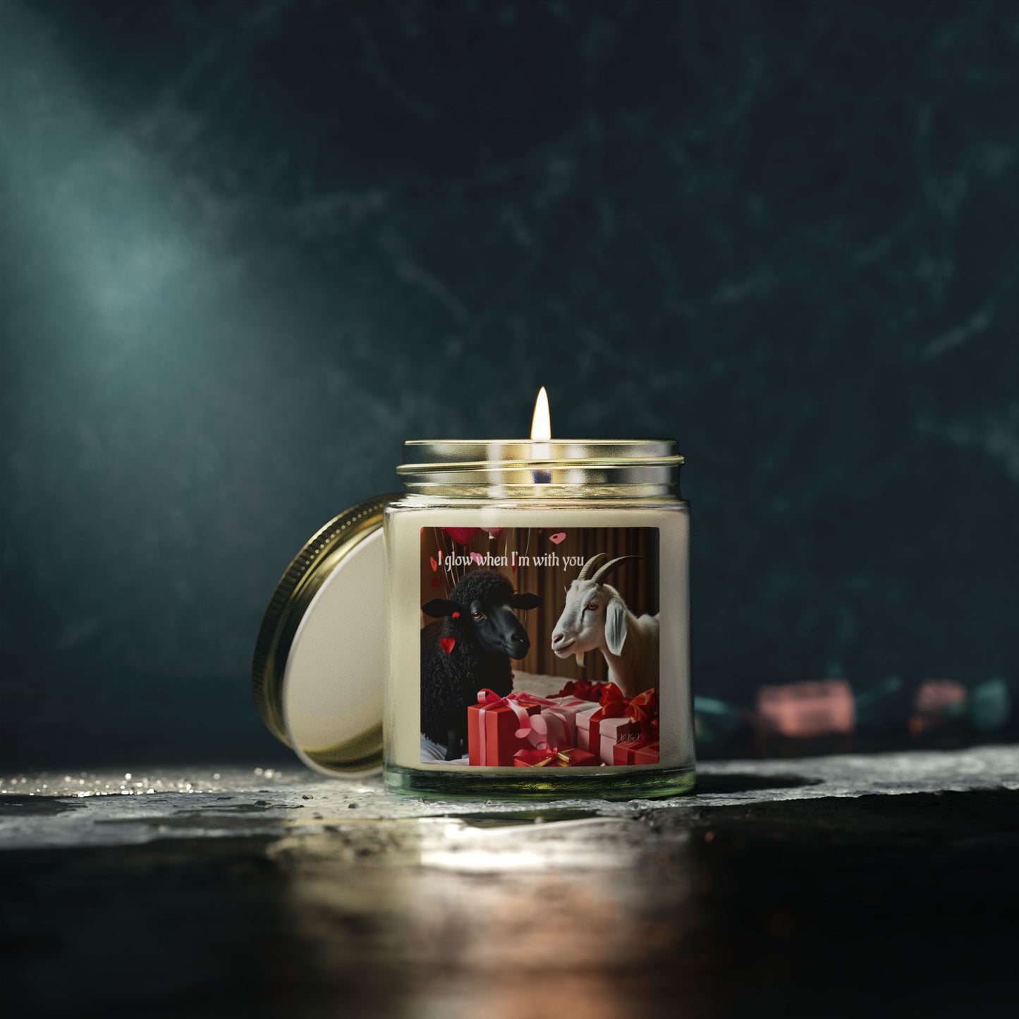 "I Glow when I'm with You" | The Black Sheep & The Goat | Scented Candle | Valentines Day Gift