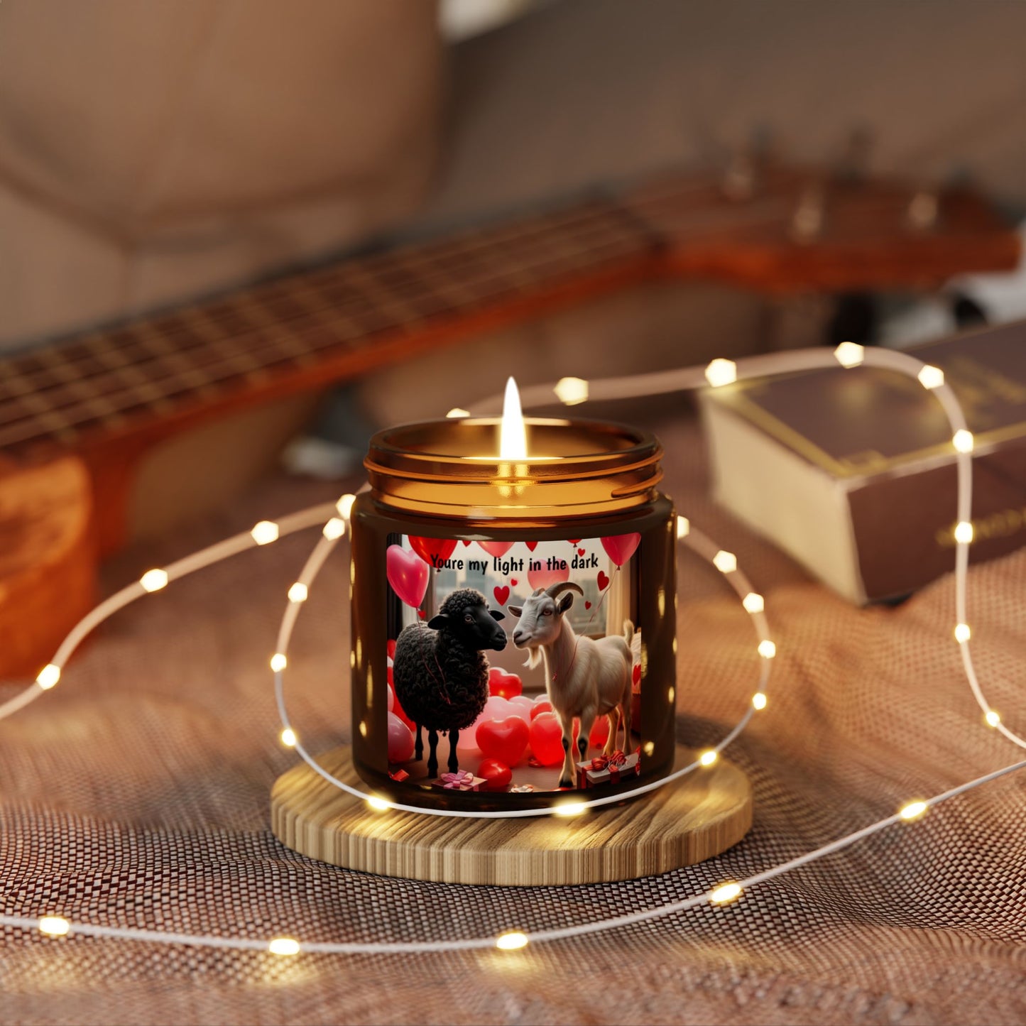 "You're my light in the Dark" | The Black Sheep & The Goat | Scented Soy Candle | Valentines Day