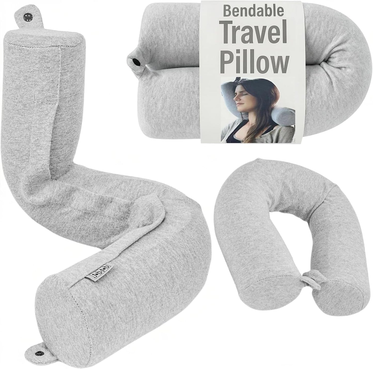 Adjustable, Bendable Neck Roll Pillow