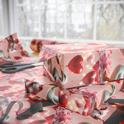 Valentines Day Wrapping Paper | Pig & Duck