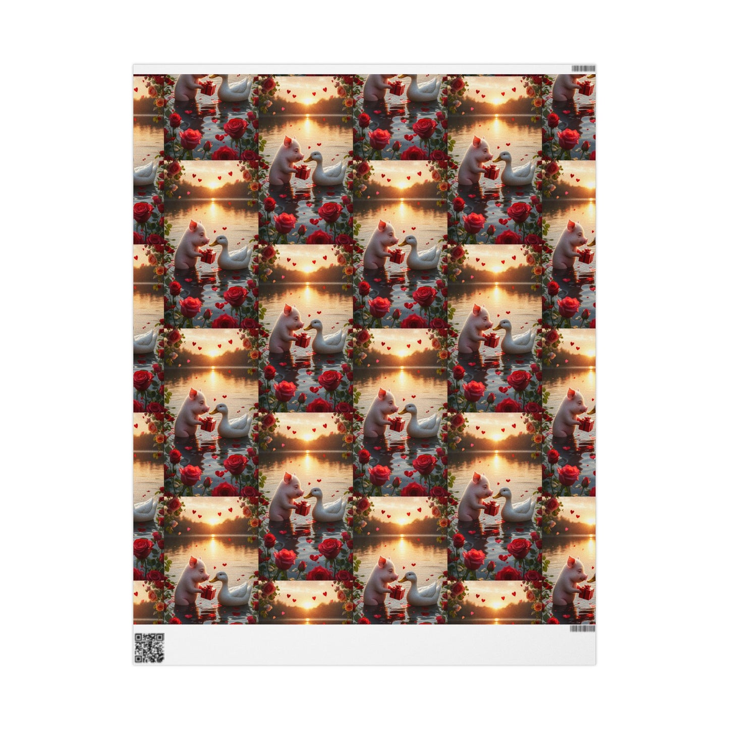 Valentines Day Wrapping Paper | Pig & Duck